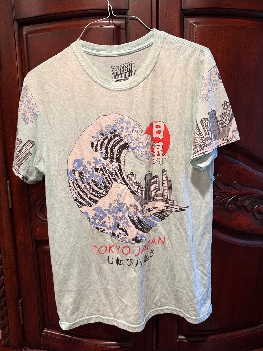 Fresh Laundry Tokyo Wave Short-Sleeve Tee - Light Mint